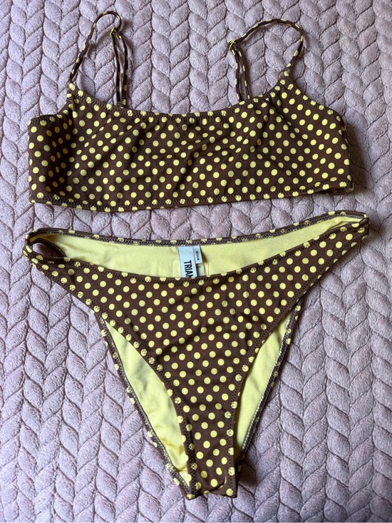 triangl swimwear Other - TRIANGL Brown and Yellow Polka Dot Mica - Cookie Scoop Bikini Set